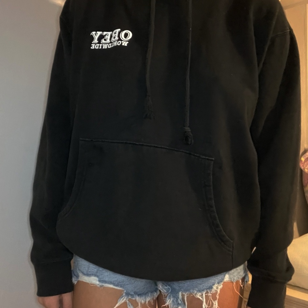 black obey hoodie size medium!
